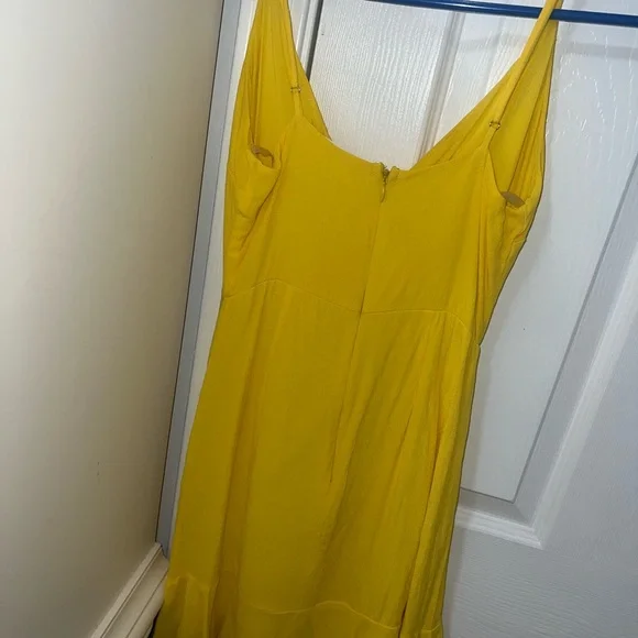 Yellow Ruffled Mini Sundress - Picture 3 of 3